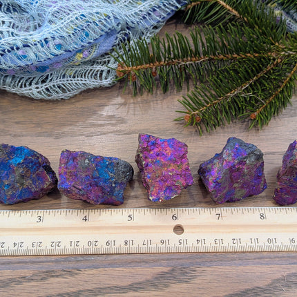 Blue, Purple, Green, Pink, Yellow Peacock Ore Rough Stone