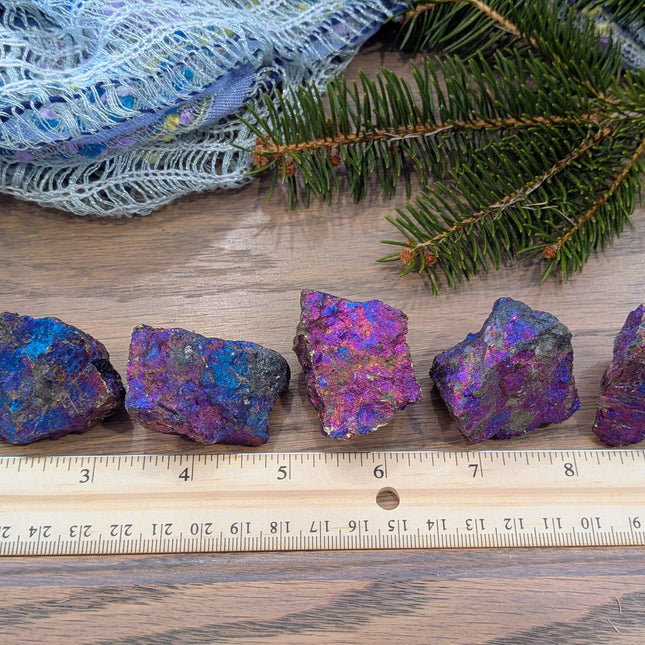 Blue, Purple, Green, Pink, Yellow Peacock Ore Rough Stone