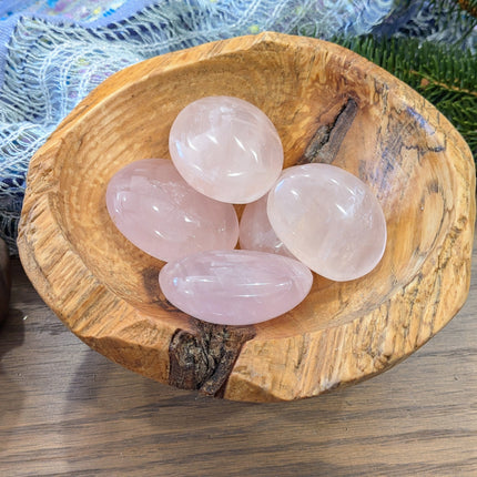 Pink Rose Quartz Palm Stones