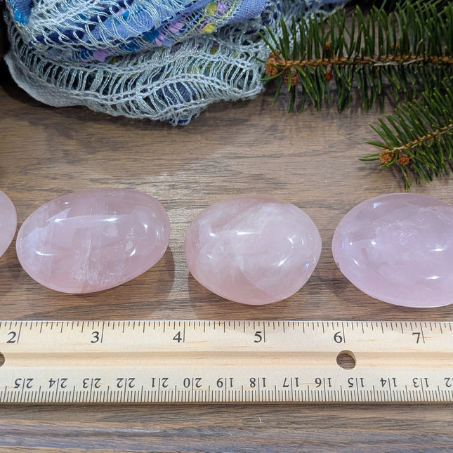 Pink Rose Quartz Palm Stones