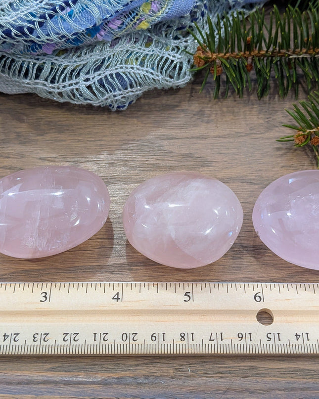 Pink Rose Quartz Palm Stones