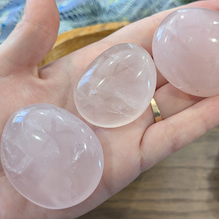 Pink Rose Quartz Palm Stones