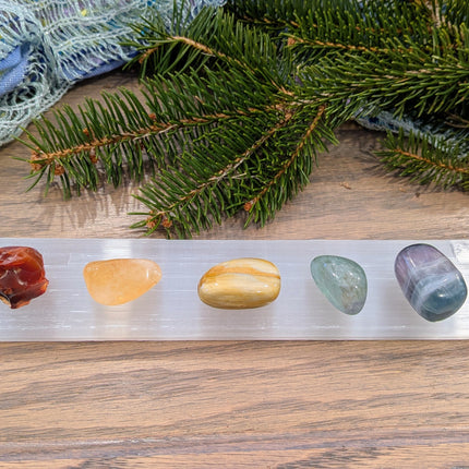 White, Clear Selenite Charging Bar