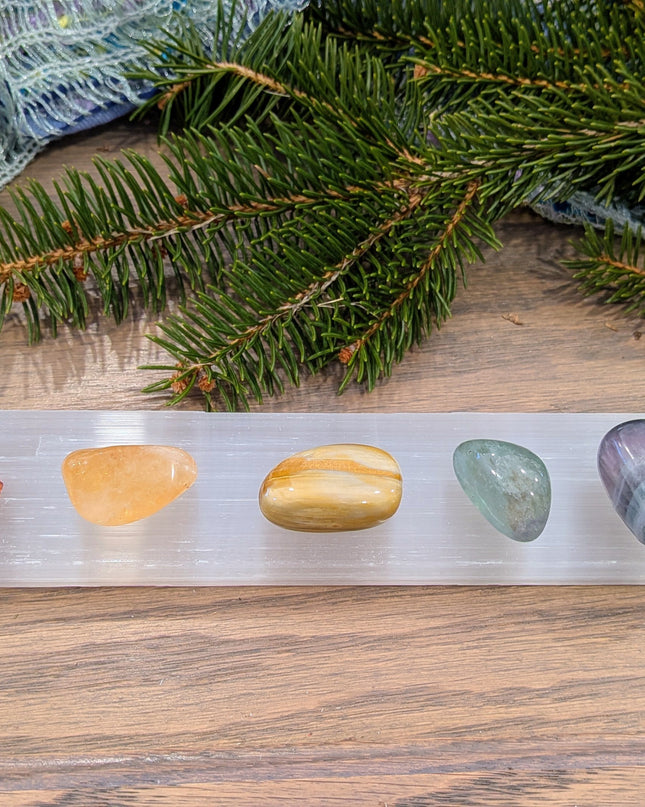 White, Clear Selenite Charging Bar