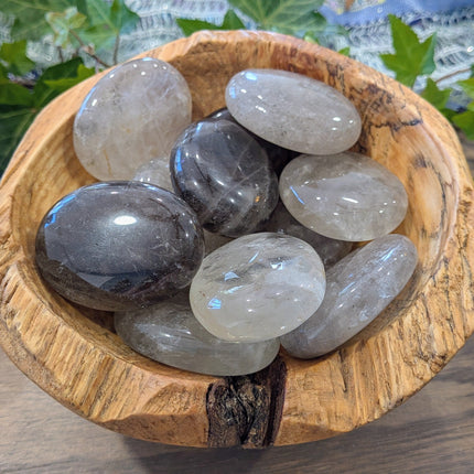 Grey Smoky Quartz Palm Stones