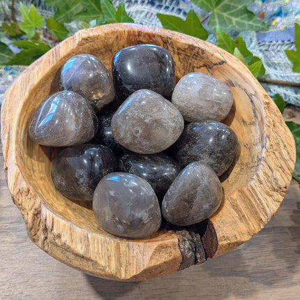 Grey Smoky Quartz Tumbled Stones