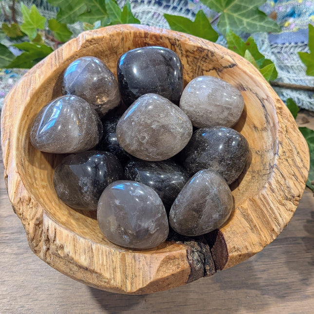 Grey Smoky Quartz Tumbled Stones