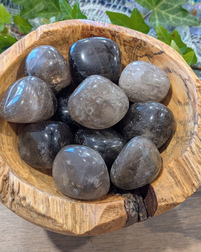 Grey Smoky Quartz Tumbled Stones