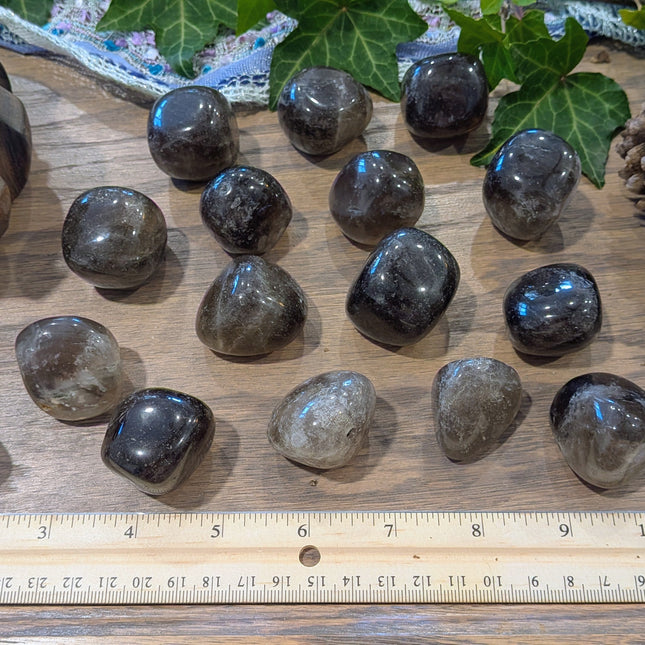 Grey Smoky Quartz Tumbled Stones