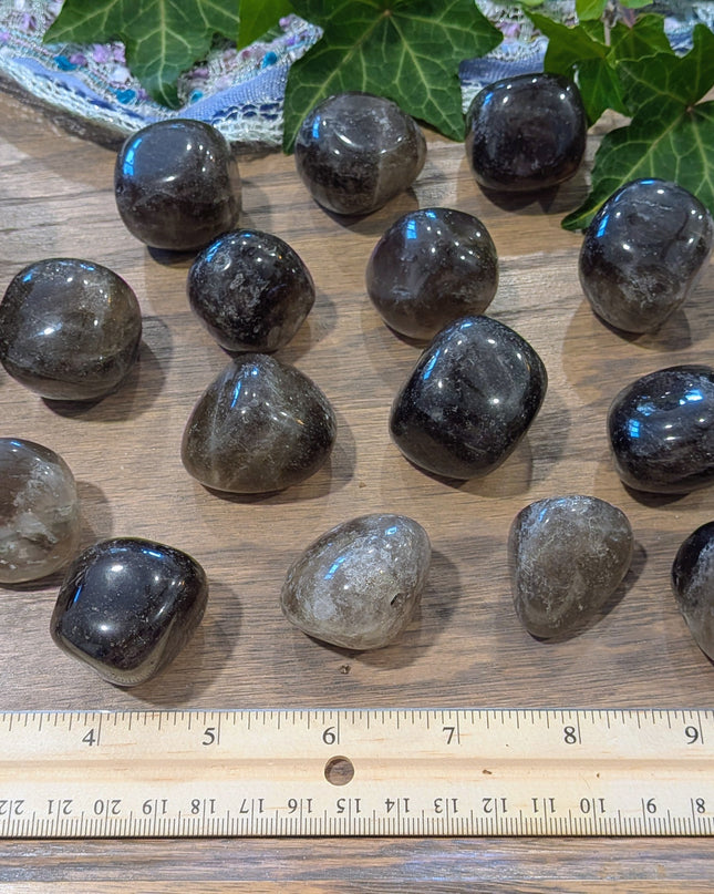 Grey Smoky Quartz Tumbled Stones