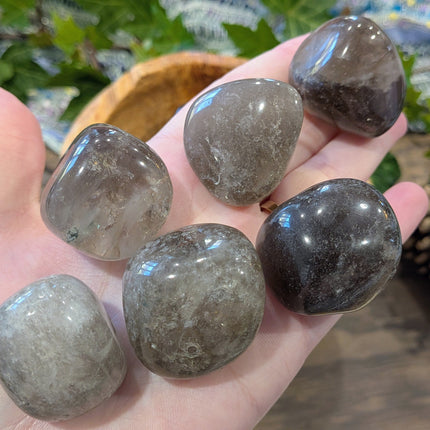 Grey Smoky Quartz Tumbled Stones